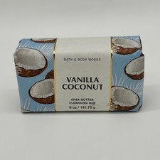 Bath Body Works Vanilla Coconut Shea Butter Cleansing Bar 5 oz New