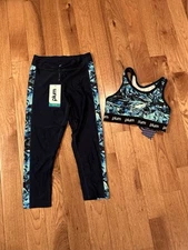 Plum Practicewear AS NWT Capris Leggings Bra Set Gymnastics Brand New