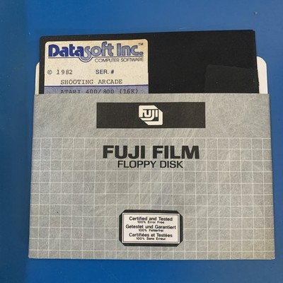 Shooting Arcade (Atari 400 800 XL XE, 1982) | Datasoft Rare Floppy Disk ￼