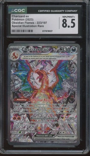 2023 Pokemon Obsidian Flames Special Illustration Rare #223 Charizard ex CGC 8.5