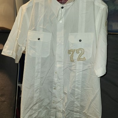NEW W/ Tags Vintage Ecko Unltd Mens Button Down S/S Shirt Sz L Back Graphics