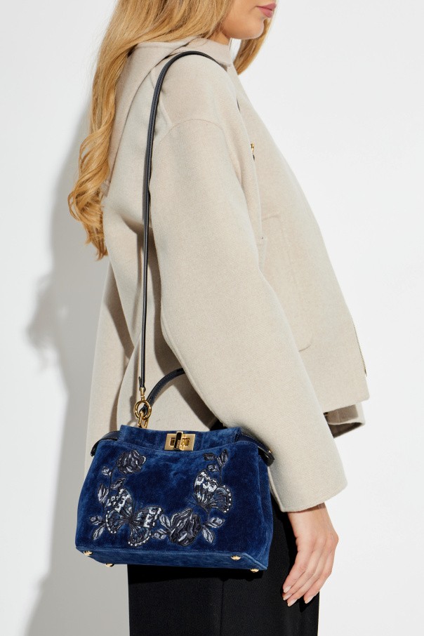 Fendi - Women - 'PEEKABOO MINI' handbag - Navy blue thumbnail 2