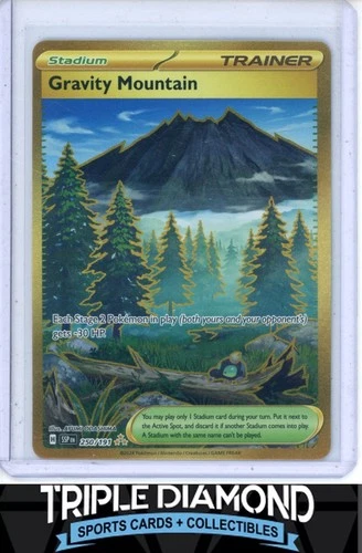 2024 Pokemon Surging Sparks #250/191 Gravity Mountain Hyper Rare Gold AC842
