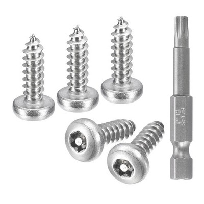 #10 x 5/8'' Torx Sicherheitsschrauben, 50 Stück Knopfkopf-Tamper-resistente