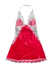 Victoria's Secret Camisón Mujer Pequeño Rosa Encaje Babydoll Halter Lencería