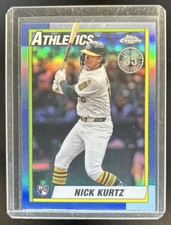 2025 Topps Chrome Update Nick Kurtz 1990 RC Rookie #90CU-21 Athletics