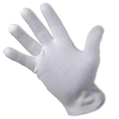 K TRIBE 100% COTTON WHITE GLOVES Sizes - S,M L & XL Moisturising Eczema Butler Beauty