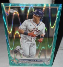 2022 Topps Chrome Sonic - Michael Brantley /99 Green RayWave Refractor Astros