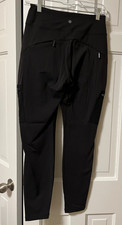 Athleta Black Stretch Joggers Zippered Front Pockets Size 6