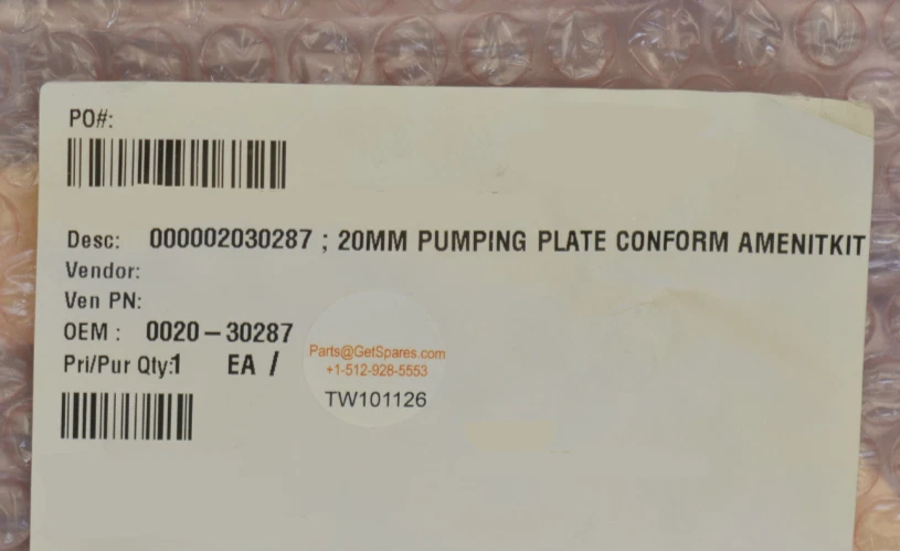 0020-30287 / ADAPTER RING PUMPING PLATE 200MM COMMO / APPLIED MATERIALS AMAT - Image 2 of 4