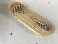 Desk/Tabletop Wooden Bowling Alley With Metal Pins - Original Packaging