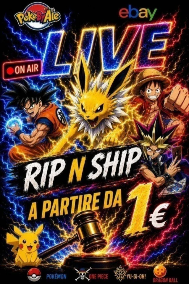 Live Rip N Ship Pokémon e altri TCG / Asta a partire da 1€!
