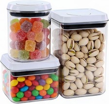Pop Airtight Food Storage Containers W/ Lids Push Button Seal BPA-Free Kitchen