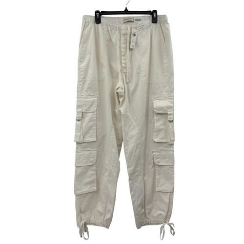 Abercrombie and Fitch Damenhose weiß High Rise Baggy Cargo Größe Large