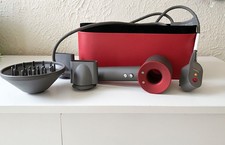 Dyson Supersonic Hair Dryer HD01 Red w/Travel Case  3 Attachments -Condition A 
