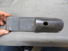 UNIDENTIFIED WWII ERA BLACK LEATHER BAYO FROG-GERMAN POLICE?