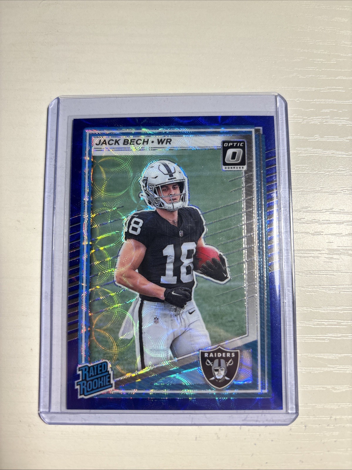 2025 Panini Donruss - Rated Rookie Jack Bech #320 Optic Preview Blue Scope Prizm