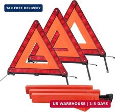 Reflective Safety Triangle Kit  Emergency Warning Triangles with Storage Case R