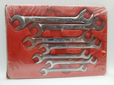 Snap On VS807B 7 Piece 4-Way Angle Head Open End Wrench Set New Sealed USA