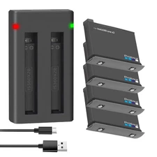 1800mAh Insta360 ONE X2 Battery for Inta360 Action Camera w LED Dual Charger