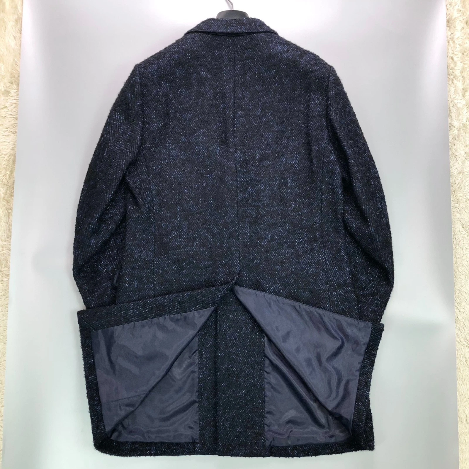 MACKINTOSH PHILOSOPHY Chester Coat Size 40 Wool Blend Navy Made in Japan image 12