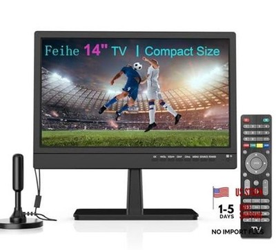 14 Inch Small TV - HD LCD Flat Screen Kitchen TV with Digital Tuner,