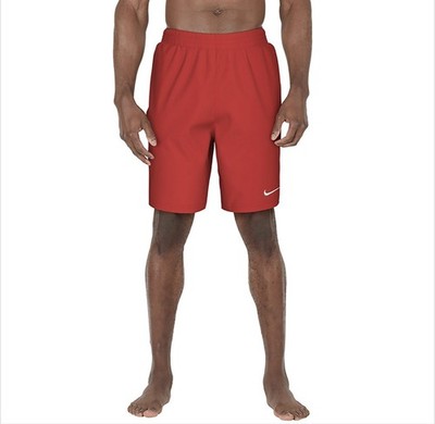 New Nike Men's 7-Inch Red Swim Breaker Fully Lined Volley Shorts Trunks Swimwear