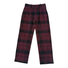 AG Adriano Goldschmied The Elvie High Rise Crop Trouser Plaid Size 4 (26) NWT