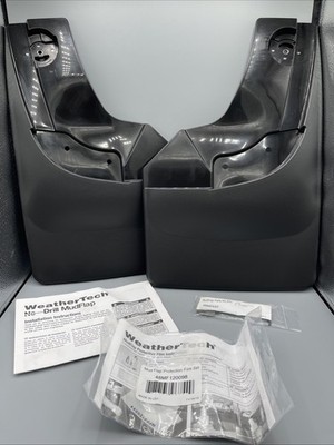 WeatherTech No-Drill MudFlaps Rear 120098 Black 2019 Chevy Cheyenne, Silverado