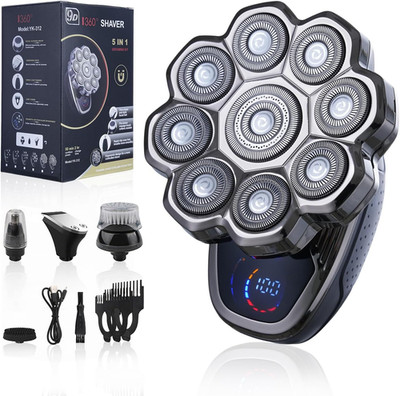 2025 New 9D Head Shavers for Bald Men, 5-In-1 Electric Razor Bawldy 9.0