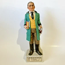 Lionstone Whiskey Decanter Porcelain VTG 14" Circuit Riding Judge 1969