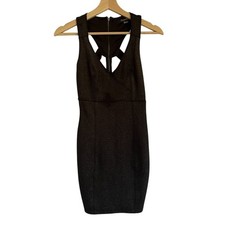 Forever 21 women's size small bodycon cutouts dress v-neck party minidress