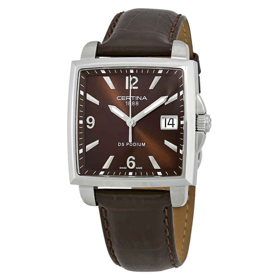 Certina DS Podium Square Brown Dial Ladies Watch C001.310.16.297.00