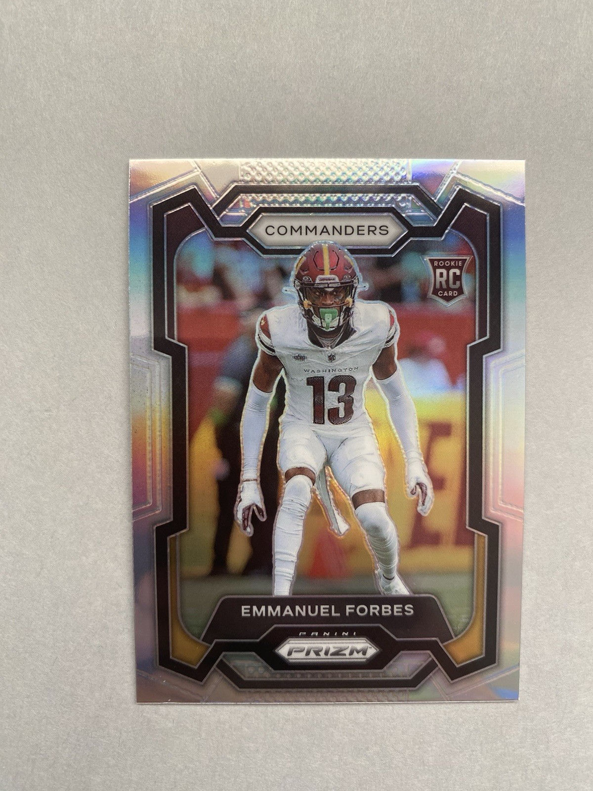 2023 Panini Prizm Football Silver Prizm Emmanuel Forbes #399 Rookie RC