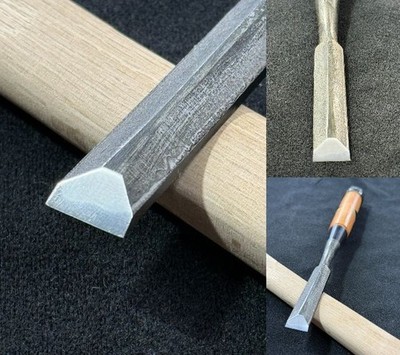 Japanese chisel dovetail  Shinogi Tsubushi nomi 鎬鑿 15mm Mokume Blue Steel#2 羽生康