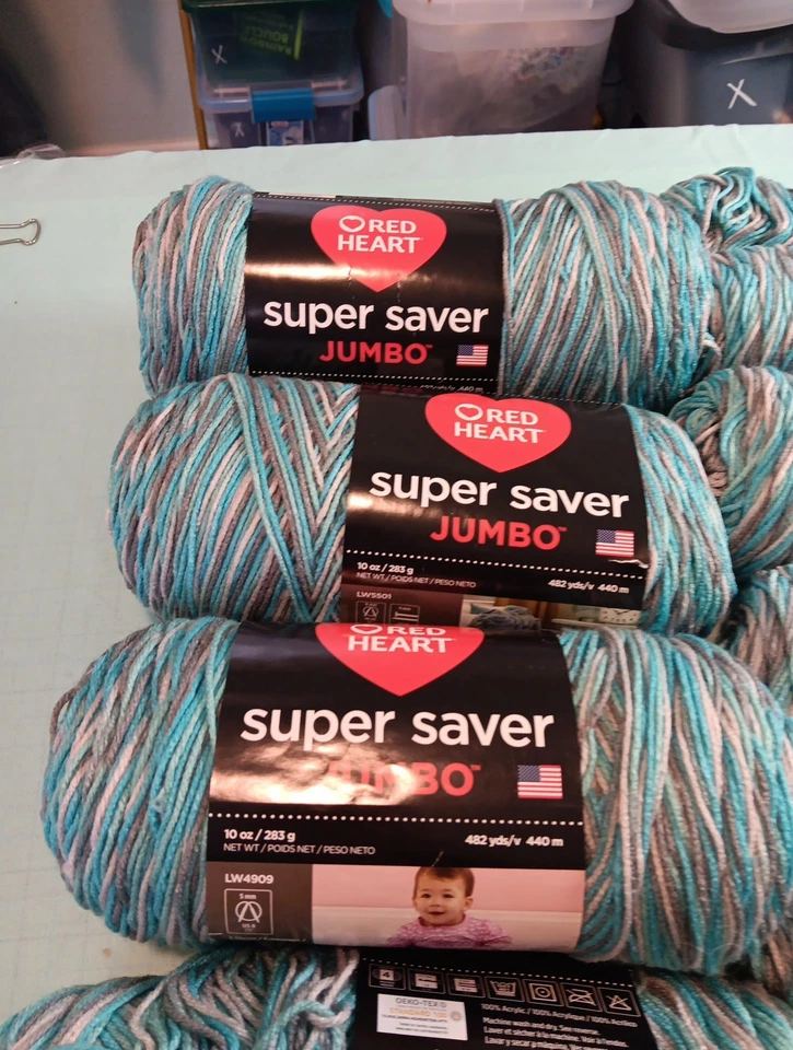 11 Skeins Of Red Heart Yarn 3 Jumbo - Image 2 of 4