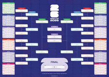 2026 World Cup Wall Chart A1 - Football Tournament Poster Large Fixture Planner