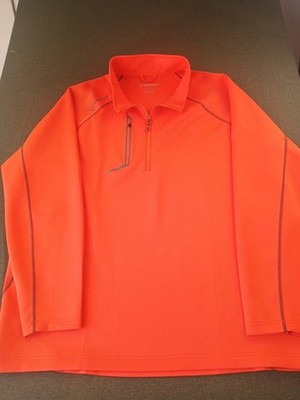 Sunice Orange 1/4 zip Shirt LS Performance Pullover Mens Golf Hiking XXXL