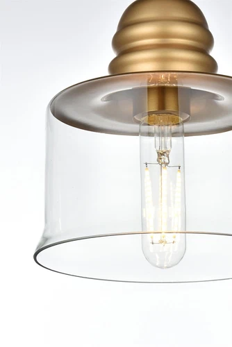 Living District Kenna 6.5" Pendant Clear Shade In Satin Gold - Picture 5 of 10
