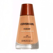 Covergirl Clean Liquid Foundation 140 NATURAL BEIGE For Normal Skin Discontinued