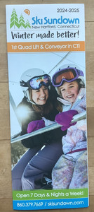 2024/25 Ski Sundown Connecticut- Trail Map With Rates & Programs 🏂⛷️