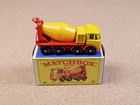 OLD VINTAGE LESNEY MATCHBOX # 21 FODEN CONCRETE TRUCK ORIGINAL BOX