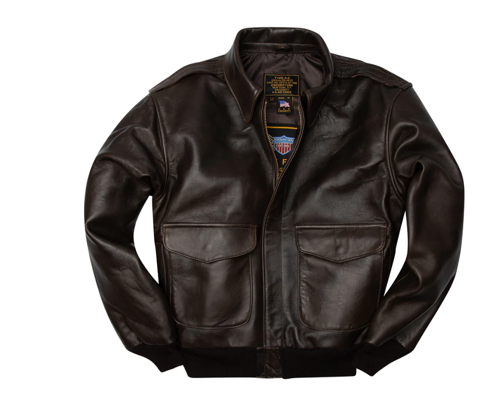 A BOMBER USA カウハイド ダブルライダース ライトニング USAAF 34th Squadron Bomber Jacket - Horsehide Leather