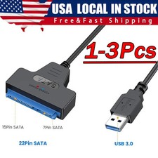 USB 2.0 to 2.5" SATA III Hard Drive Adapter Cable/UASP to USB2.0 Converter Lot