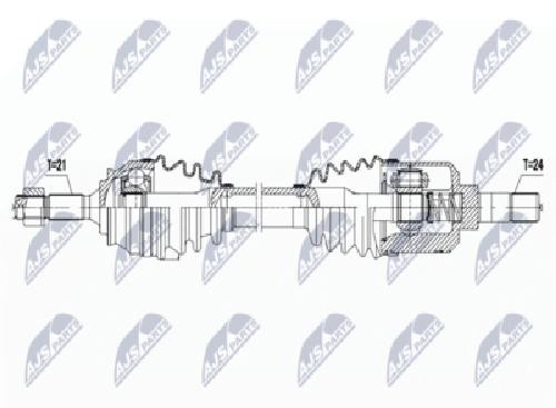 Original NTY Drive Shaft NPW-CT-055 For Citroën Peugeot