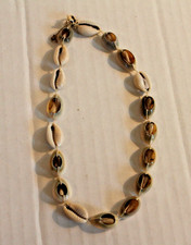 Small 13" Puka Shell Choker Necklace Brown  Beige Shells