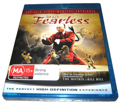 Fearless - Jet Li - Blu-Ray - New Sealed - Region B