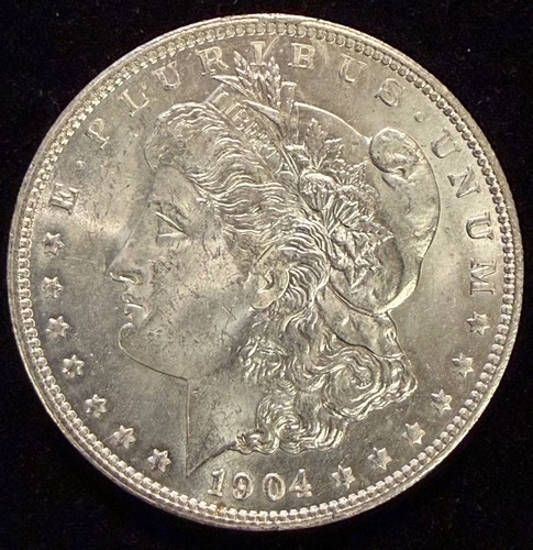 1904-O $1 Morgan Silver Dollar AU Detail