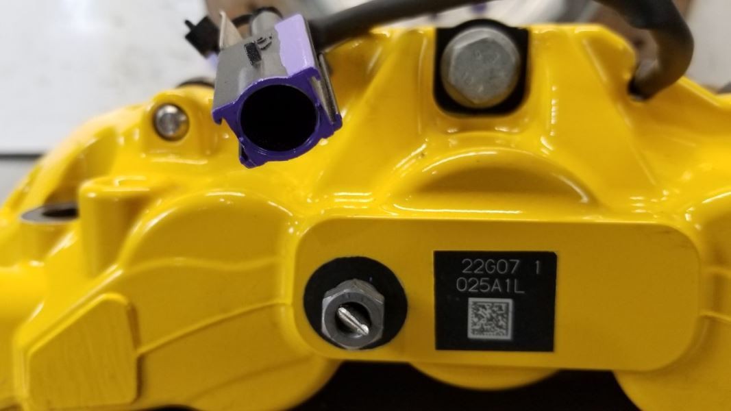2023 MASERATI GRECALE TROFEO BRAKE CALIPER WITH ROTOR FRONT LEFT DRIVER YELLOW