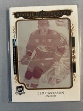 Leo Carlsson The Cup 23-24 Rookie Masterpieces UD Ice Hockey Magenta Plate 1/1
